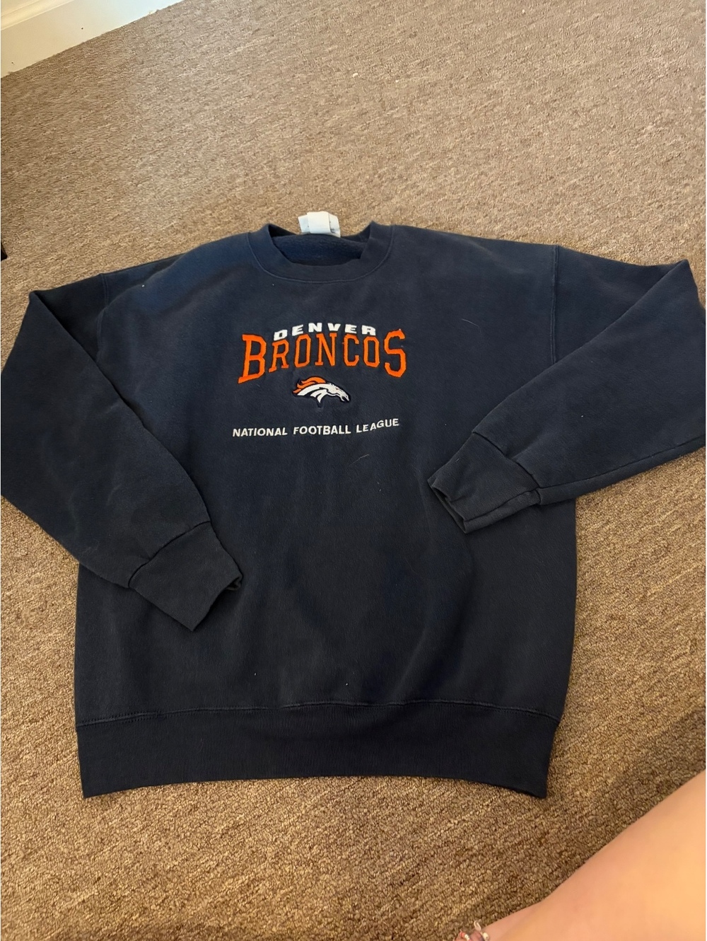 Vintage Lee Sport Denver Broncos NFL Crewneck Sweatshirt Size Large